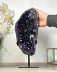 XXL Natural Amethyst Centerpiece - Deep Purple Crystals - Stand Included - MWS2599