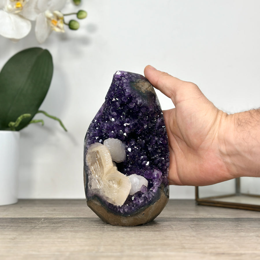 Top Quality Amethyst Cathedral with Calcite Crystal Formation - CBP1290