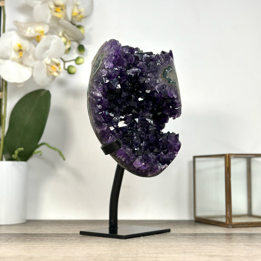 Top Quality Natural Amethyst Geode on Stand - MWS2931