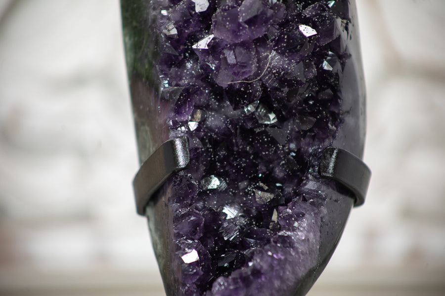 A grade Amethyst & Green Jasper Cluster with Large Purple Crystals - MWS0339