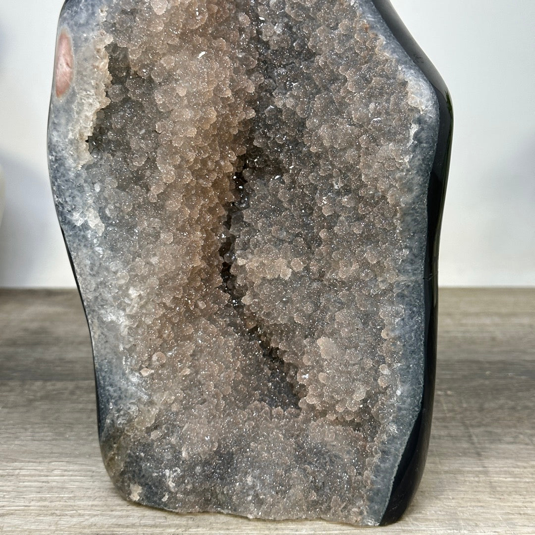 Huge Natural Agate &amp; Sugar Quartz Druzy Statement Piece - CBP1427