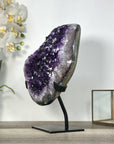 Natural Uruguayan Amethyst Geode on Metal Stand - MWS2744