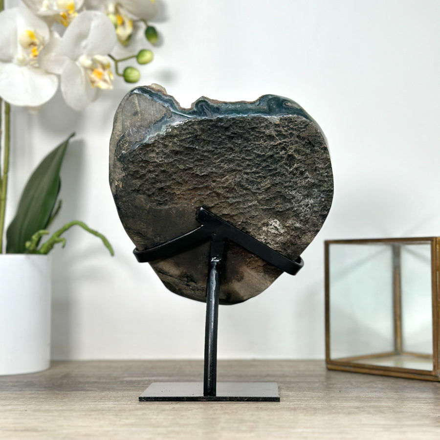 Brown Tone Quartz Druzy With Calcite Formation - MWS2512