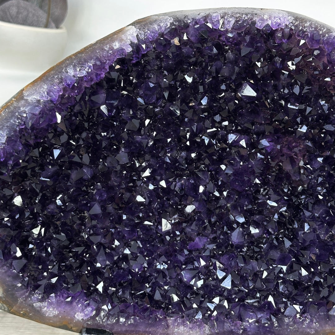 Top Grade Deep Purple Uruguayan Amethyst Geode - MWS3398