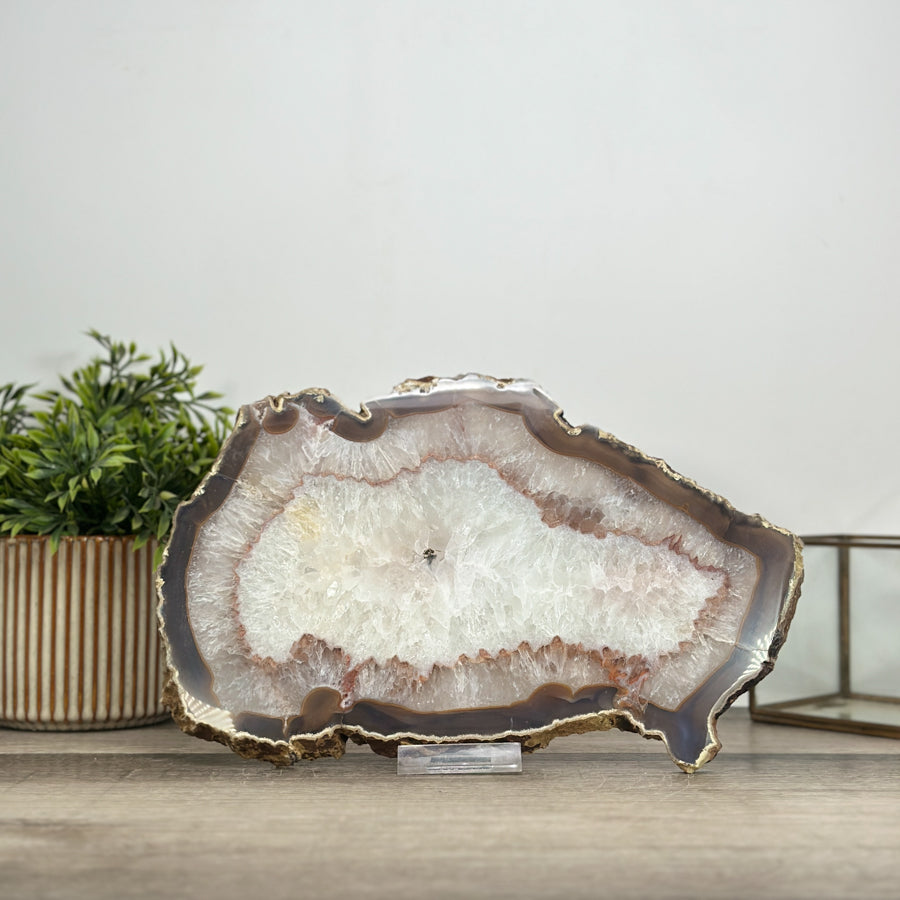 Polished Quartz Stone Slice for Home Decor - SLC0013
