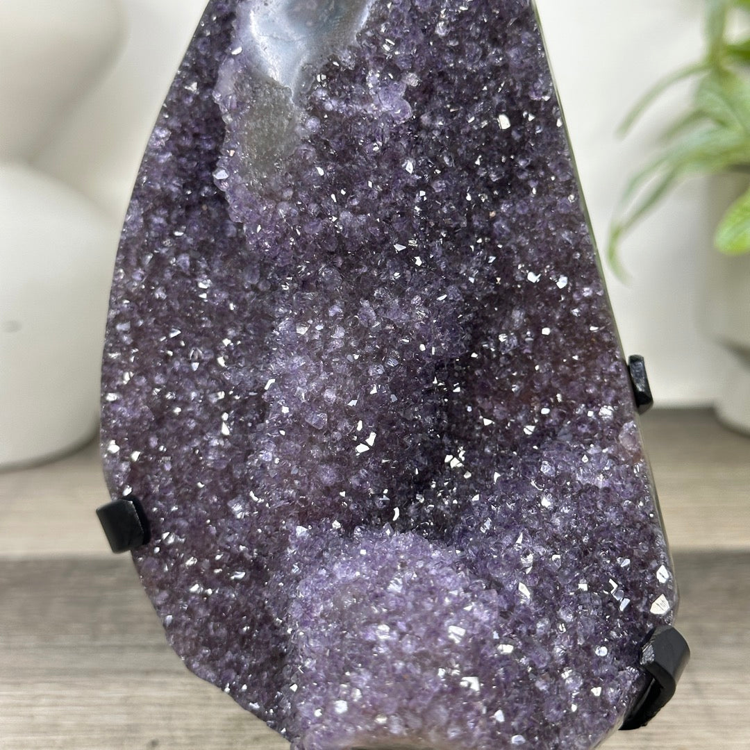 Natural Amethyst Stone Specimen on Stand - MWS3350