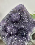 Natural Amethyst with Stalactite Formation & Green Jasper Shell on Stand - MWS3256