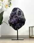 Stunning Natural Amethyst Crystal Cluster with Calcite Inclusions - MWS2258