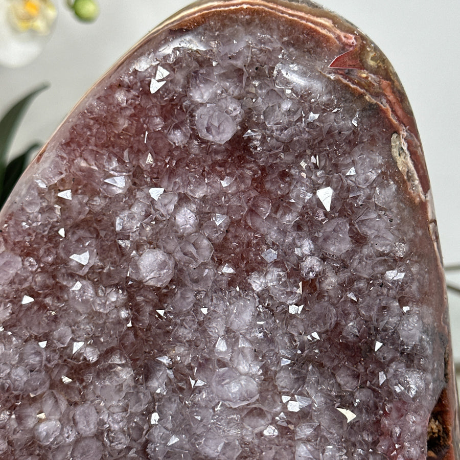 Beautiful Red Tode Jasper &amp; Quartz Crystal Formation - MWS2034
