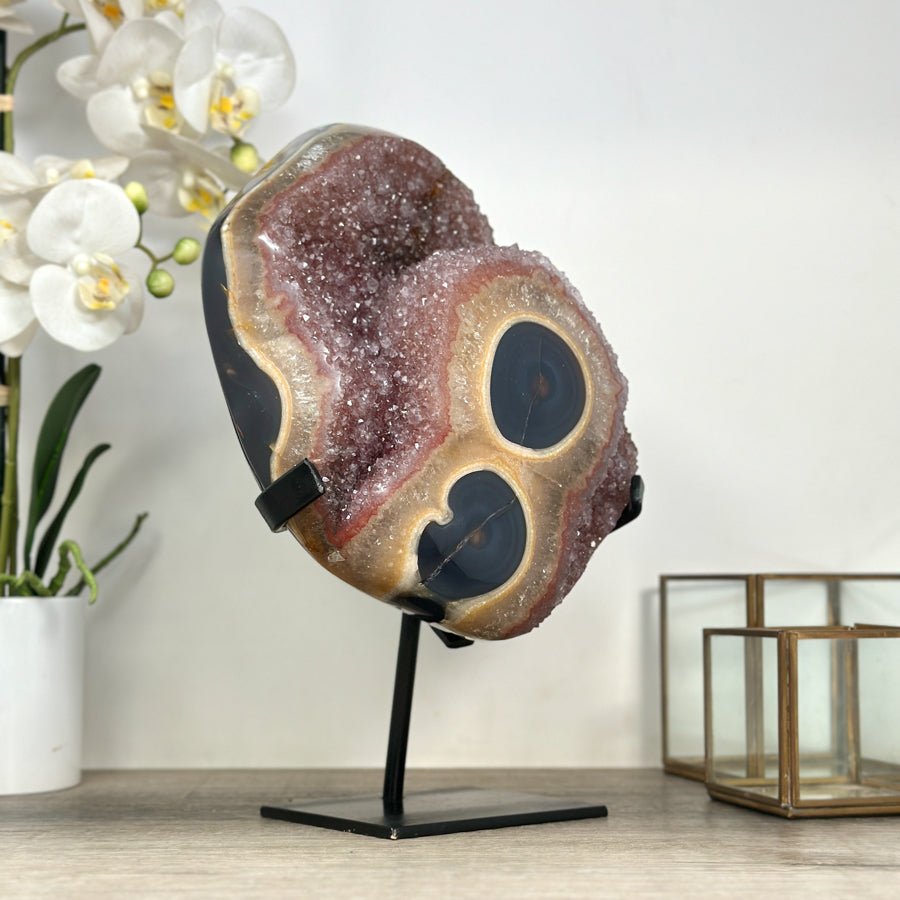 Outstanding Natural Red Quartz with Huge Stalactite Eye Formation - MWS2383
