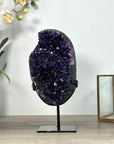 Deep Purple Amethyst Cluster With Green Jasper Shell – Unique Crystal Display Piece for Altar Decor - MWS2492