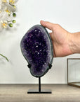 Natural Uruguayan Amethyst Geode with Green Jasper Shell - MWS3030
