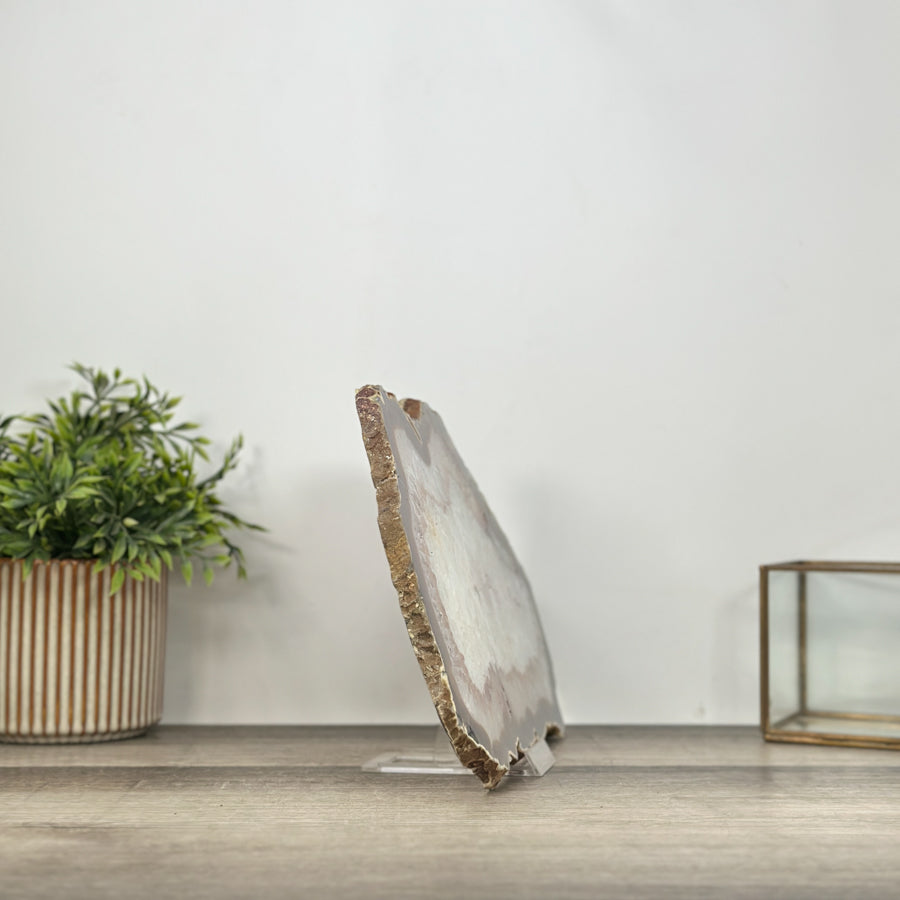 Uruguayan Quartz Stone Polished Slice - SLC0014