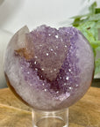 Uruguayan Amethyst Druzy & Agate Sphere Geode - SPH0150