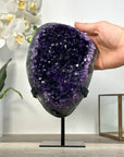 Amethyst Crystal Cluster on Stand - Deep Purple Mineral Specimen for Home Decor - MWS2617