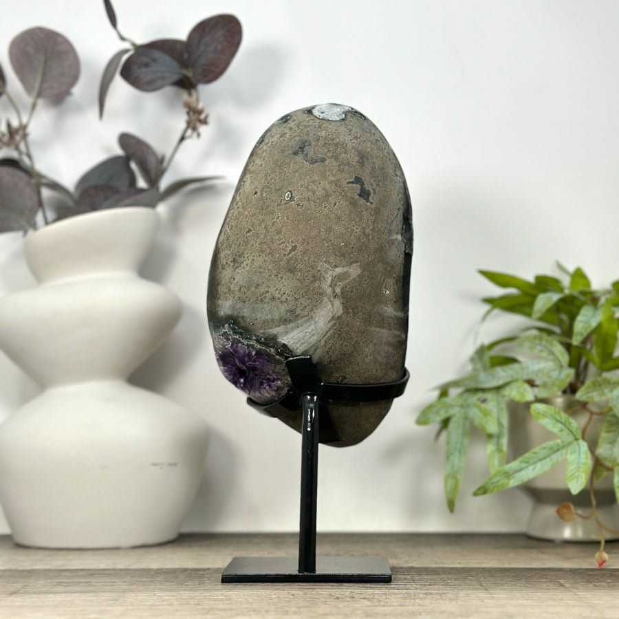 Natural Top Grade Amethyst Geode with Metal Stand - MWS3218
