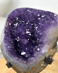 Natural Top Grade Amethyst Cluster on Metal Stand for Home Decor - MWS3252