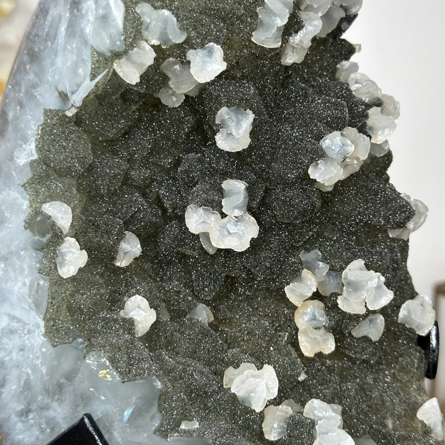 Top Quality Green Sugar Amethyst Specimen with Calcite inclusions - MWS1824