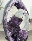 Amethyst Geode with Deep Purple Crystals and Calcite Formation - MWS2853
