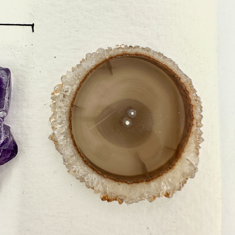 Genuine Amethyst &amp; Agate Stalactite Slices Flat - Perfect for Crafting Unique Jewelry - STS0033