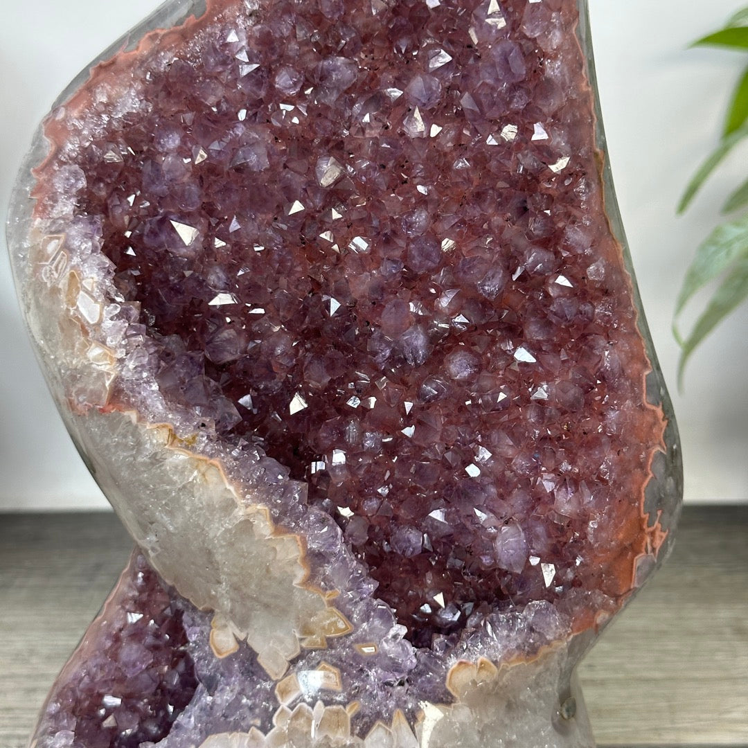 Unique Art Agate &amp; Quartz Geode for Home Decor - Urguayan Statement Piece - CBP1398