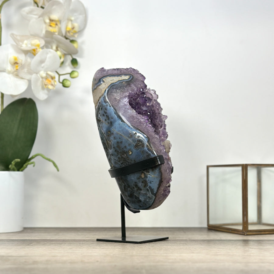 Natural Uruguayan Amethyst Geode on Stand - MWS2980