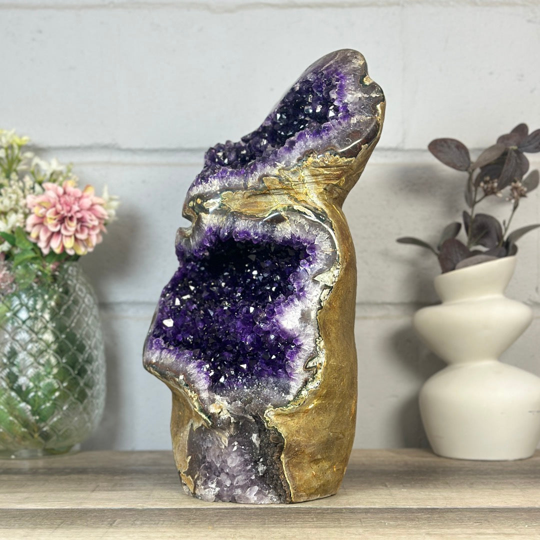 Natural XXL Double Self Standing Amethyst Geode from Uruguay - CBP1408