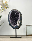 A Grade Amethyst Stone on Metal Stand - MWS2845