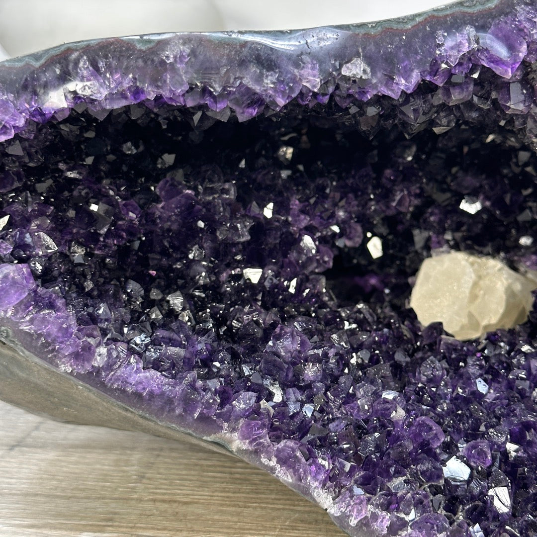 Huge Natural Amethyst Geode with Calcite Formations - STGE0089