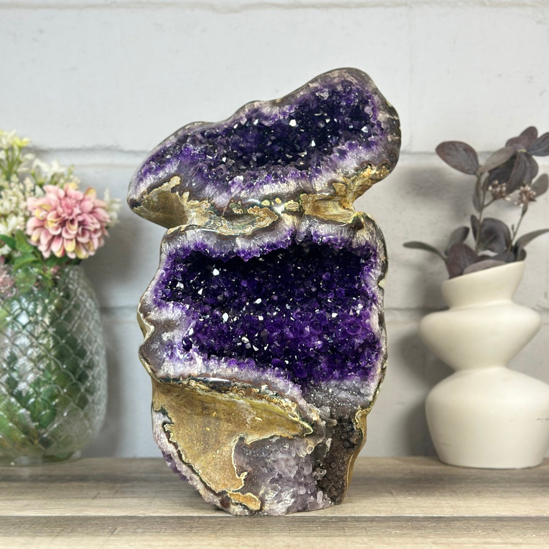 Natural XXL Double Self Standing Amethyst Geode from Uruguay - CBP1408