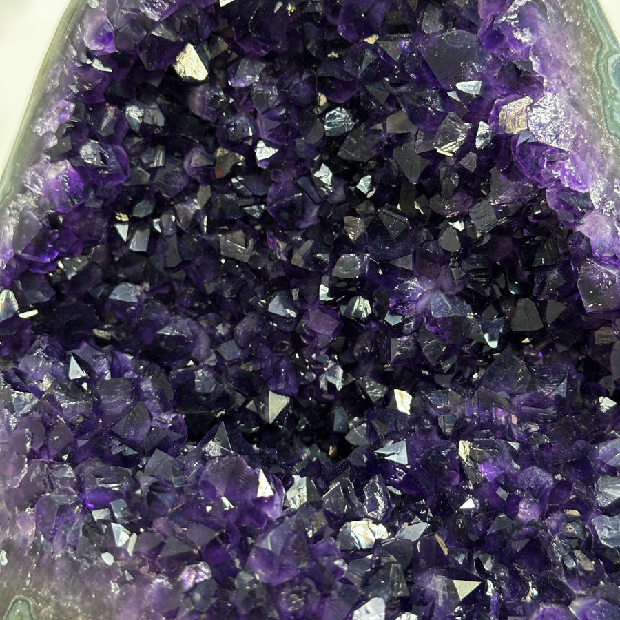 Amethyst Geode Cluster on Stand – Home Decor Display Specimen - MWS2638