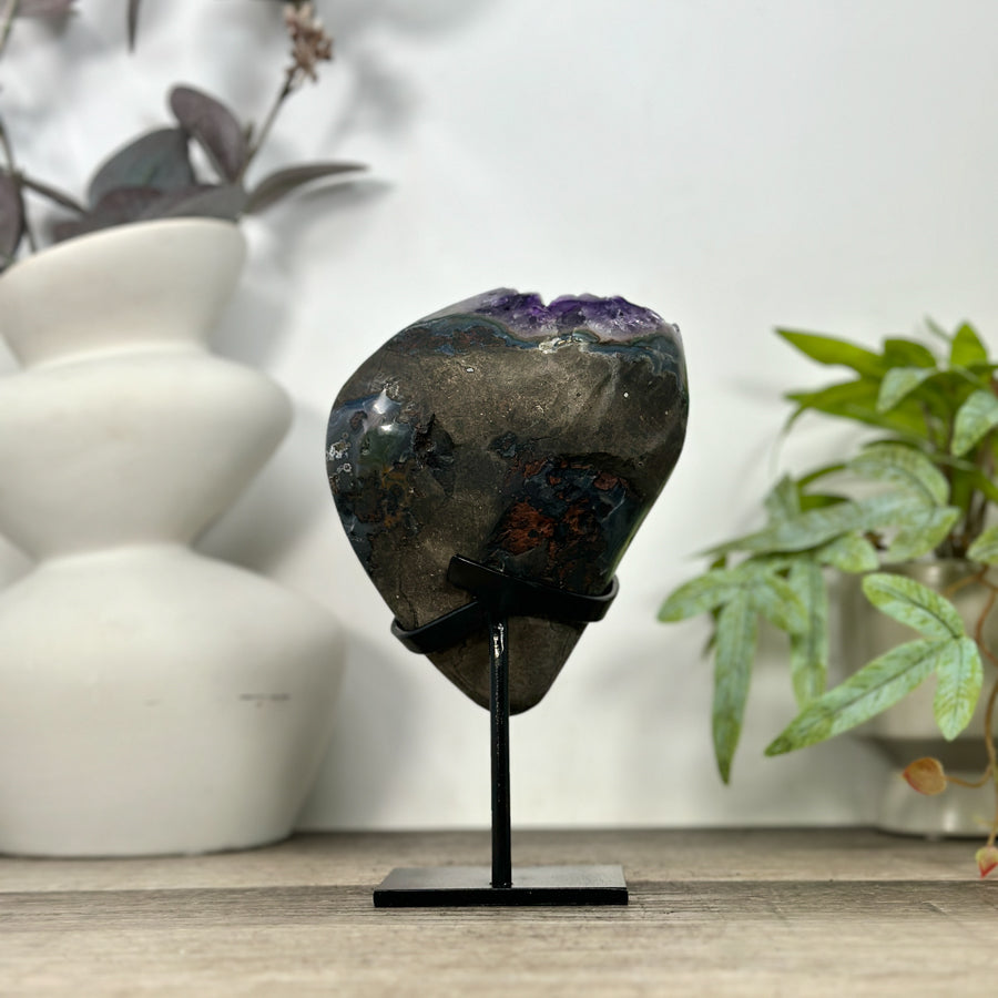 Natural Uruguayan Amethyst Cluster on Stand - MWS3214