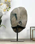 Natural Amethyst Crystal Cave on Metallic Stand - MWS2182