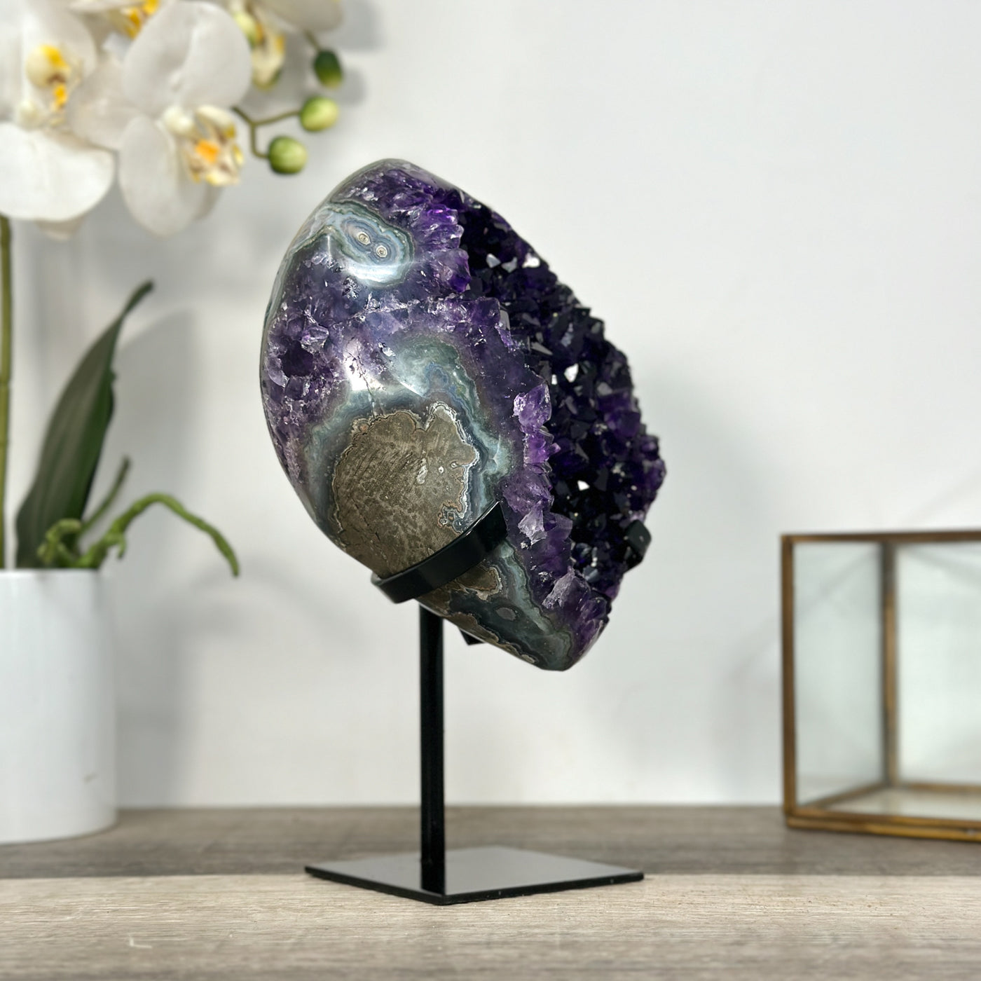 Top Grade Amethyst Crystal Geode on Stand - MWS2679