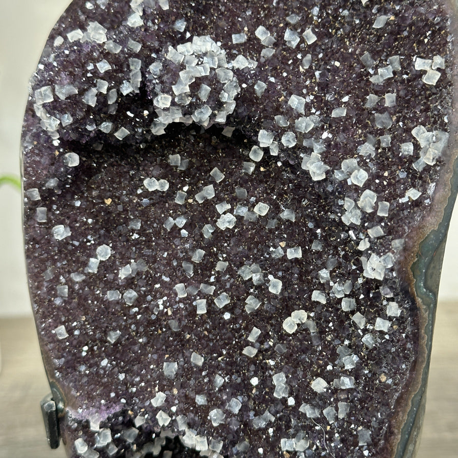 Large Amethyst Cluster with Beautiful Calcite Inclusions - MWS2356