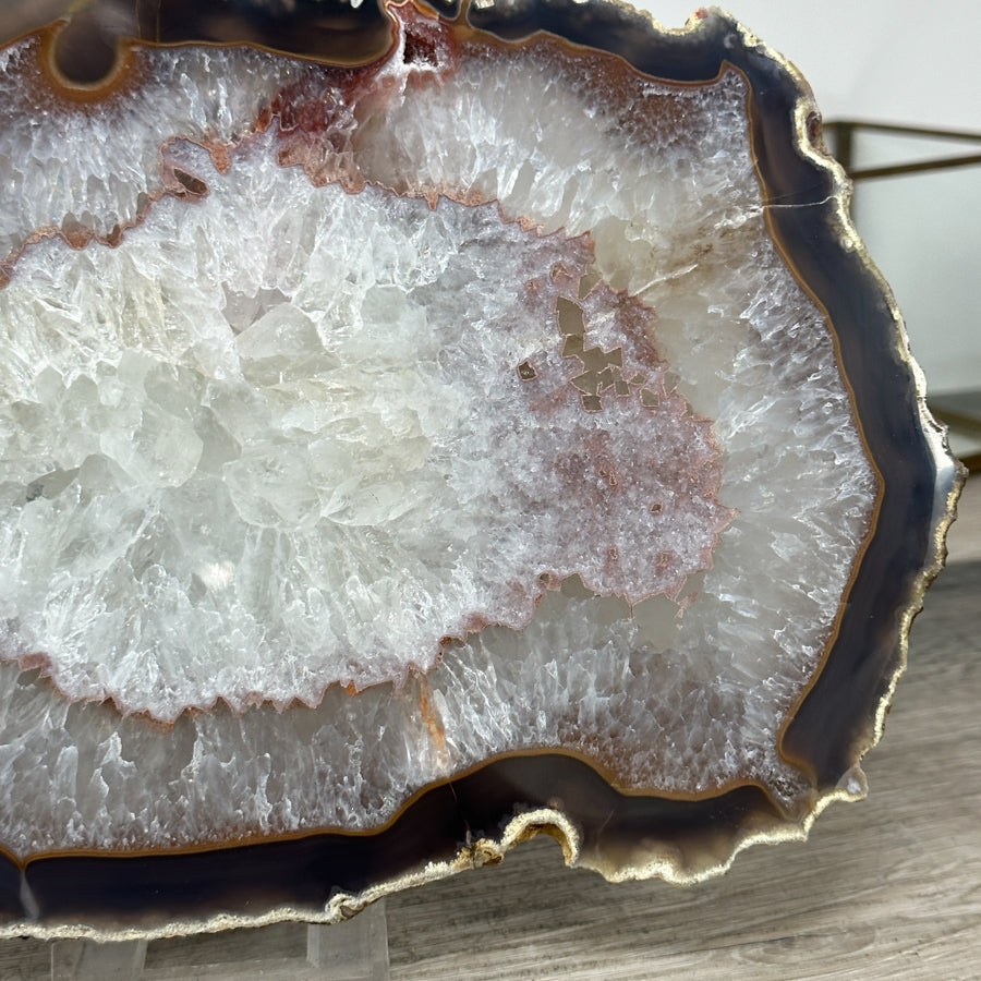 Natural Uruguayan Quartz Stone Slice - SLC0010
