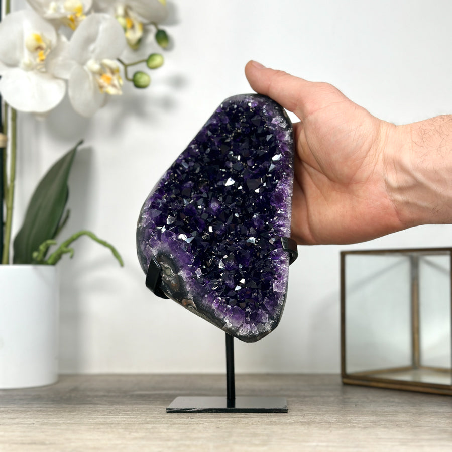 Natural Deep Purple Amethyst Geode From Uruguay – Premium Crystal Display Piece for Home Decor - MWS2513