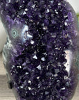 Natural Deep Purple Amethyst Cluster on Metal Stand - MWS3189