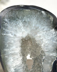 Quartz & Agate Geode Slice on Metal Stand - MWS2734
