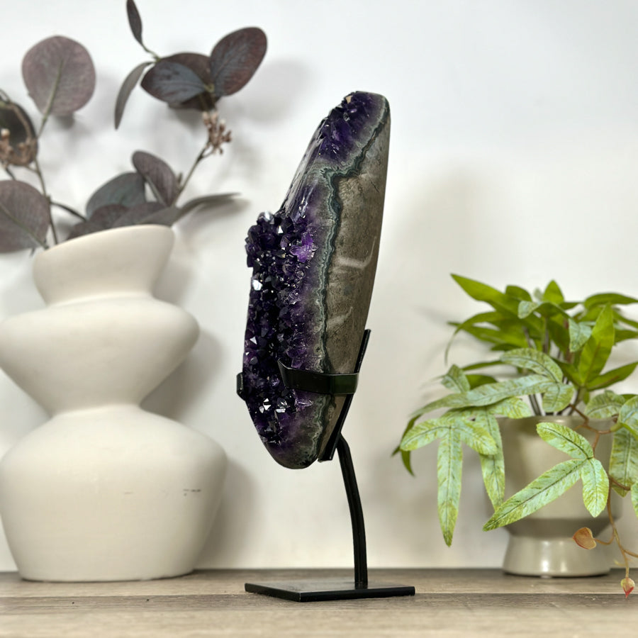 Natural Amethyst Specime from Uruguay - Stand Included - MWS3173