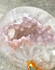 Natural Pink Amethyst Geode with Selfstanding Cut Base - STGE0051