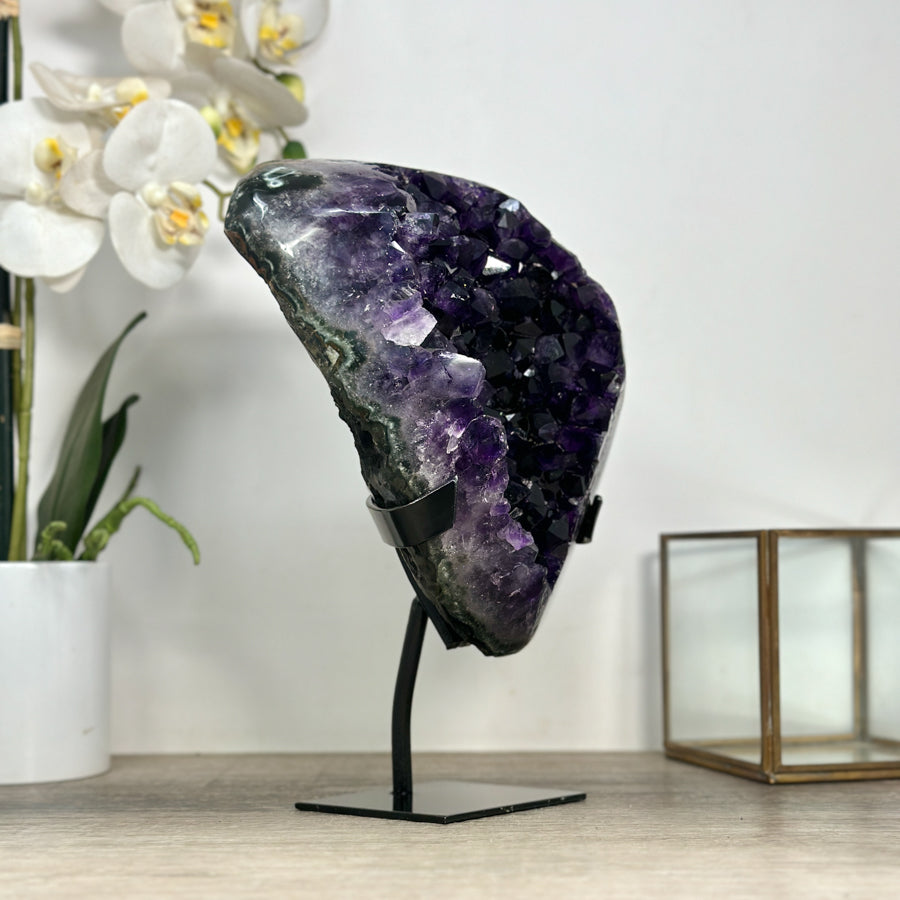 Uruguayan Amethyst Stone with Large Deep Purple Crystals - MWS2459