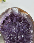 Uruguayan Amethyst Cluster with Jasper Shell on Stand - MWS2894