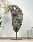 Unique Green Jasper & Amethyst Crystal Specimen - MWS2329
