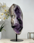 Huge Uruguayan Amethyst Geode, Metallic Stand Included - MWS0449