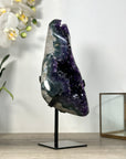 Top Grade Natural Amethyst Geode, Deep Purple Crystals, Stand included - MWS2483
