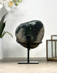Deep Purple Amethyst Geode with Green Jasper Shell - MWS2174