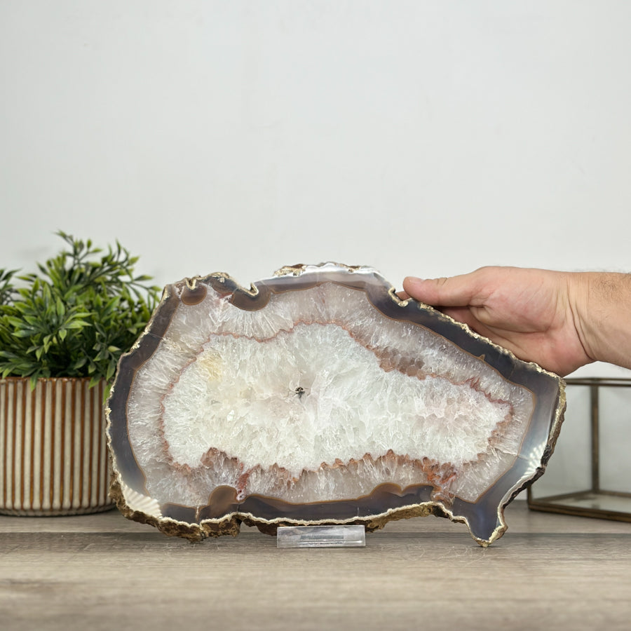 Polished Quartz Stone Slice for Home Decor - SLC0013