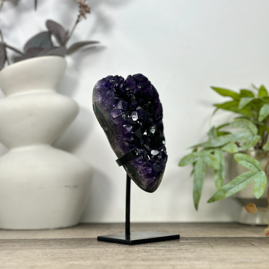 Natural Uruguayan Amethyst Cluster on Stand - MWS3214