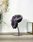 Deep Purple Amethyst Cluster With Metal Stand - MWS2723